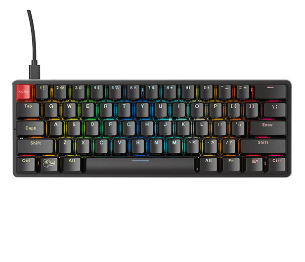 Glorious GMMK Compact Gateron Brown czarna - 595466 - zdjęcie
